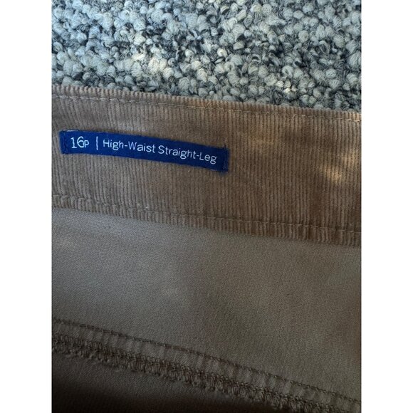 NWT Talbots Women's 16P Flawless High-Waist Straight-Leg Pants Corduroy tan Brow - Picture 10 of 11